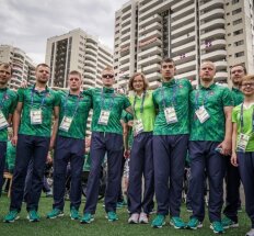 Lietuvos golbolo rinktine parolimpiniame kaimelyje (R. Navicko/RGB pictures nuotr.)