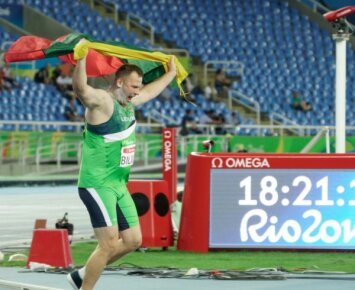 Mindaugas Bilius Rio de Žaneiro parolimpinėje rutulio stūmimo rungtyje (R. Navicko/RGB pictures nuotr.)