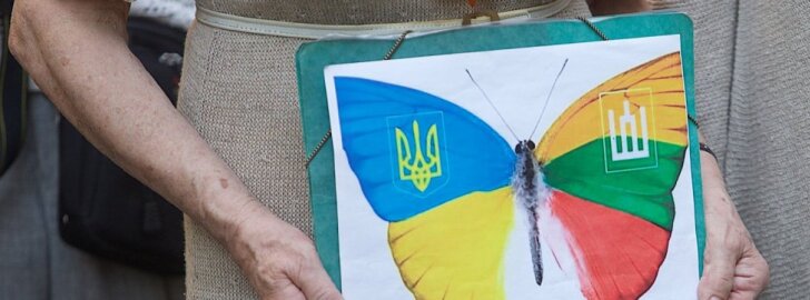 At Ukraine's Independence Day rally in Vilnius
