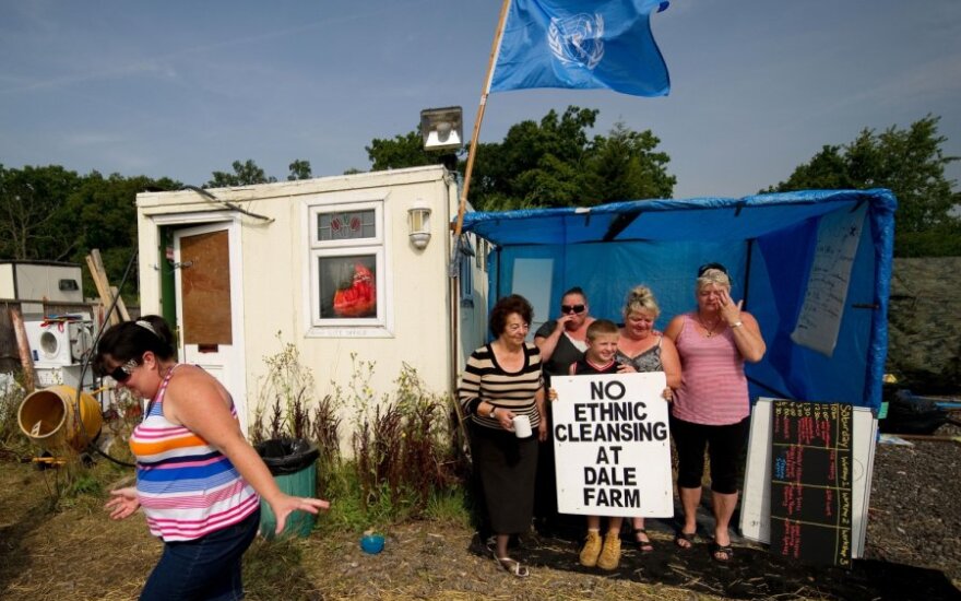 Nelegali klajoklių gyvenvietė "Dale Farm" Britanijoje