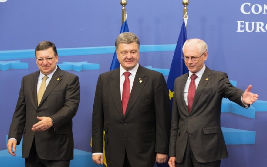 Jose Manuel Barroso, Petro Poroshenko, Herman Van Rompuy