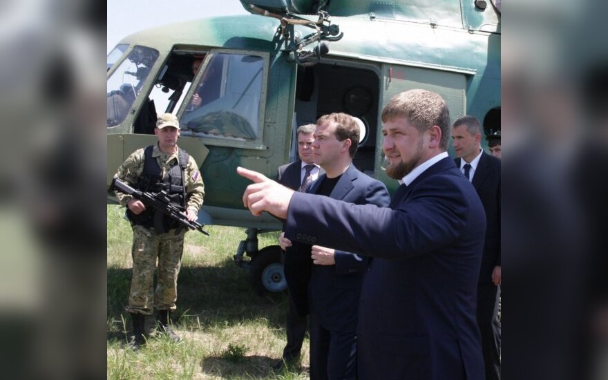Dmitrijus Medvedevas ir Ramzanas Kadyrovas