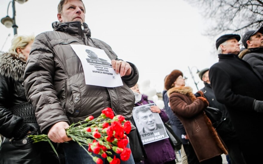 В Вильнюсе прошла акция памяти Бориса Немцова