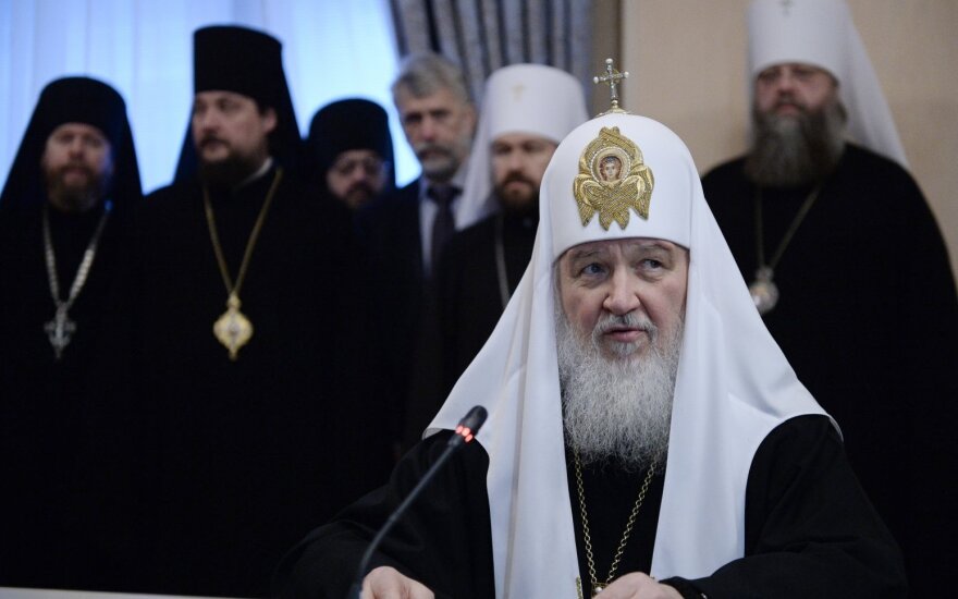 Patriarchas Kirilas lankosi Rusijos Dūmoje