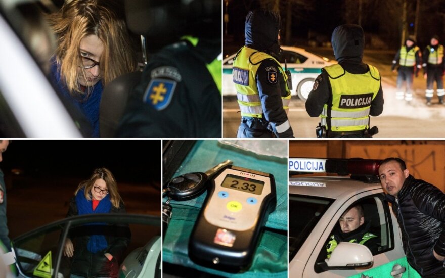 Рейд в Вильнюсе: пьяная женщина-водитель, правдоискатель и другие нарушители