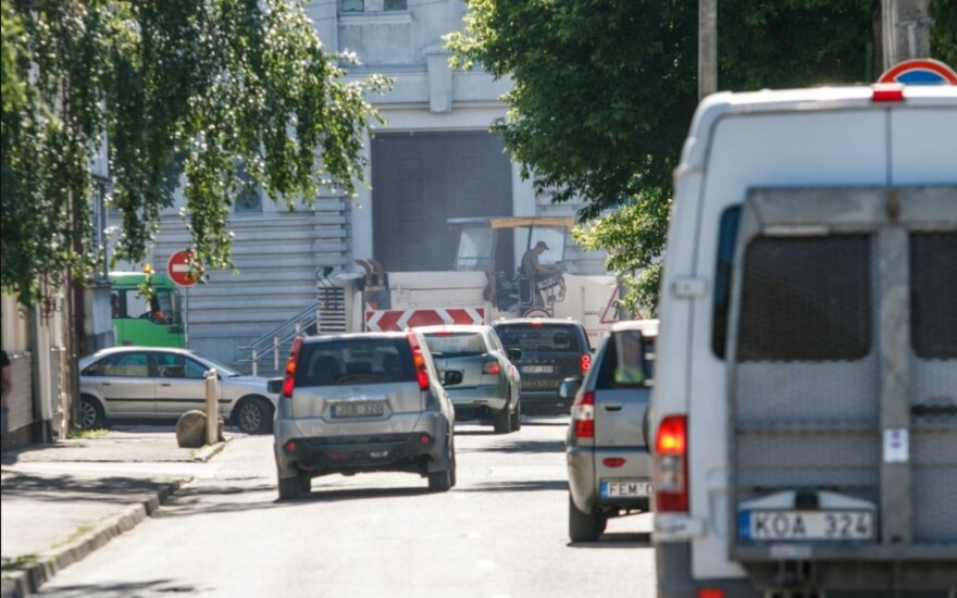 Uždaryta Žemaičių gatvė Kaune