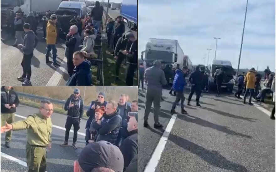Lietuviai prie Vokietijos ir Lenkijos sienos žada blokuoti kelią. 