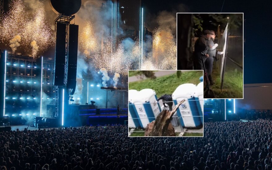 Grandiozinio „Rammstein“ koncerto Vingio parke akimirka