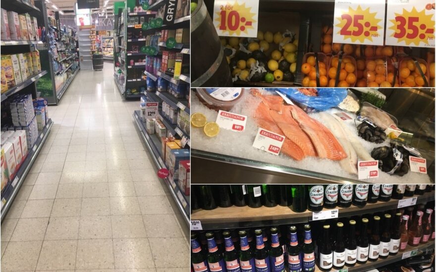 Maisto prekių kainos Švedijoje
