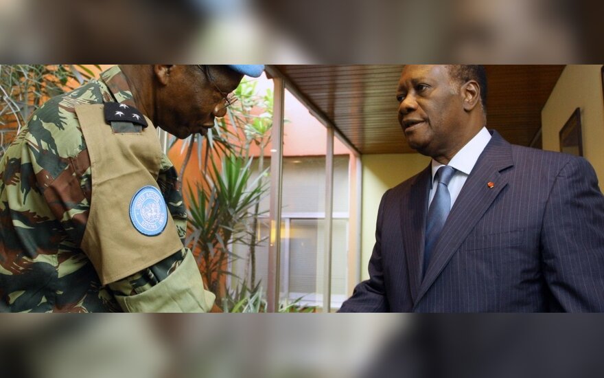Dramblio Kaulo Kranto (DKK) prezidento rinkimų nugalėtojas Alassane Ouattara
