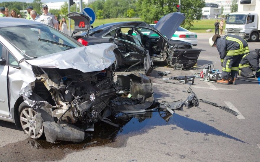 Авария в Вильнюсе – пострадали четыре человека