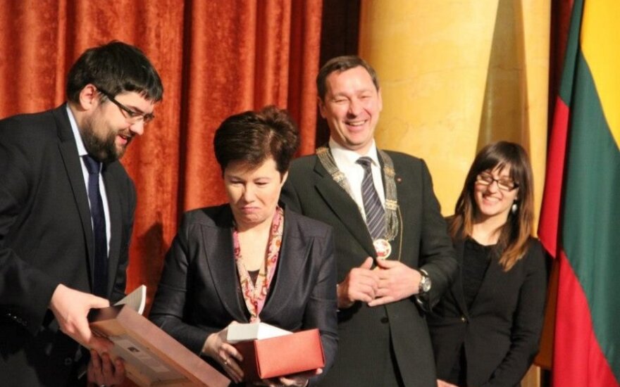 Artūras Zuokas, Hanna Gronkiewicz - Waltz, fot. ambasada RP na Litwie