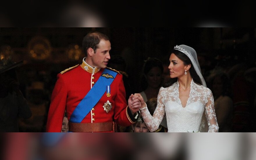 Princas Williamas su žmona Kate