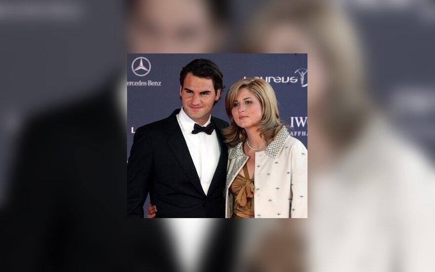 Roger'is Federeris su drauge Miroslava Vavrinec "Laureus" apdovanojimų ceremonijoje