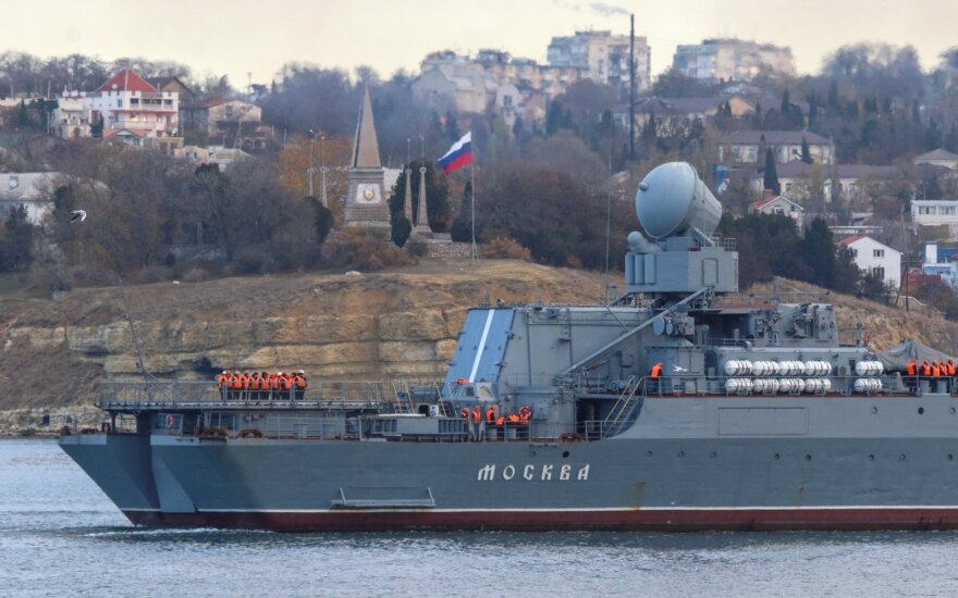Rusijos Juodosios jūros laivyno flagmanas kreiseris „Moskva“