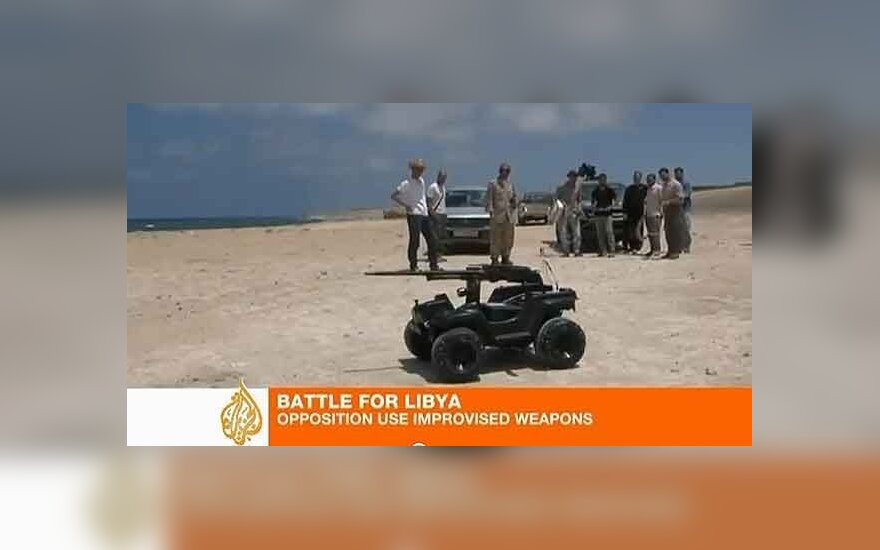 Libijos sukilėliai sukūrė karinio roboto prototipą