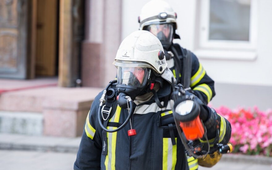 В Вильнюсе во время пожара скончалась женщина