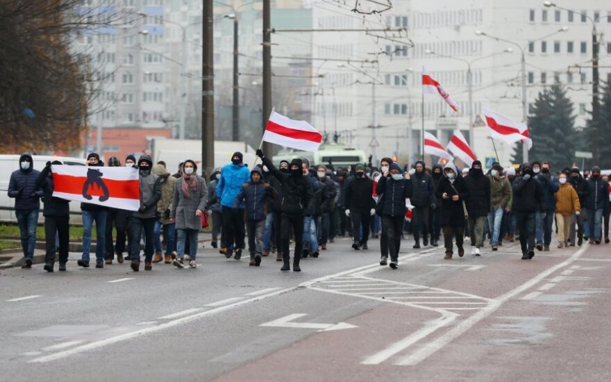 Baltarusijoje per protestus sulaikyta apie 70 žmonių