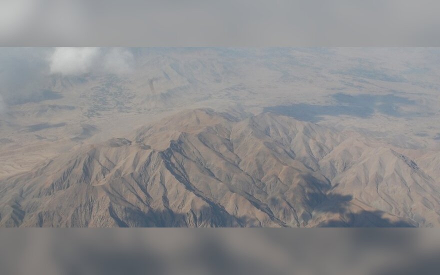 Afganistano kalnai iš paukščio skrydžio