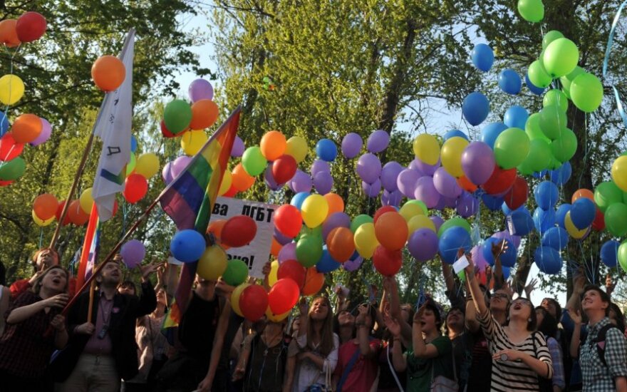 Homoseksualų akcija Sankt Peterburge