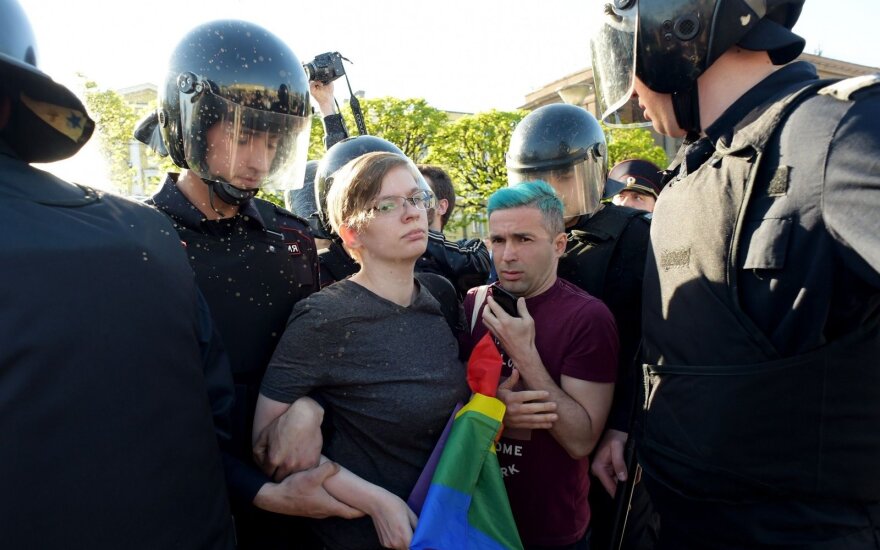  LGBT protestas Rusijoje