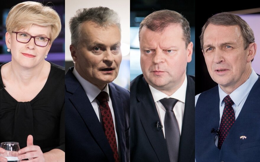 Ingrida Šimonytė, Gitanas Nausėda, Saulius Skvernelis, Arvydas Juozaitis