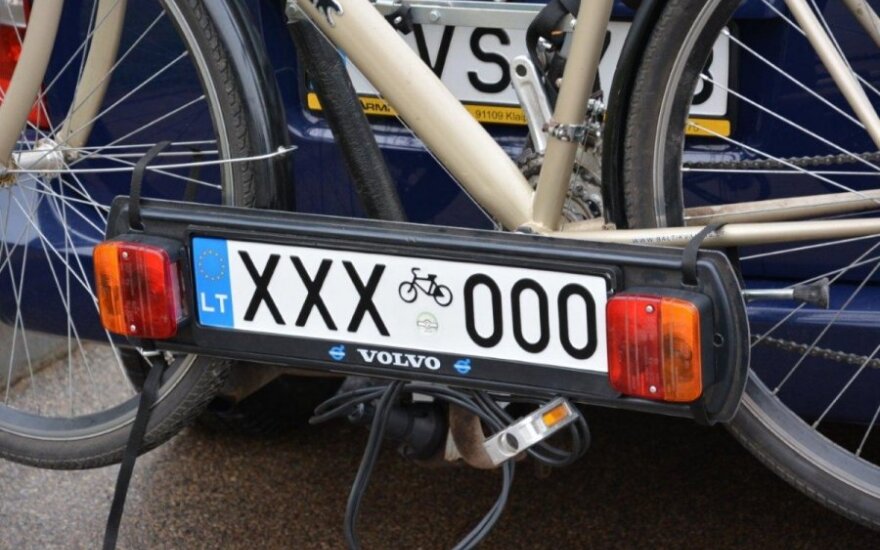 Numerio lentelė vežantiems dviratį