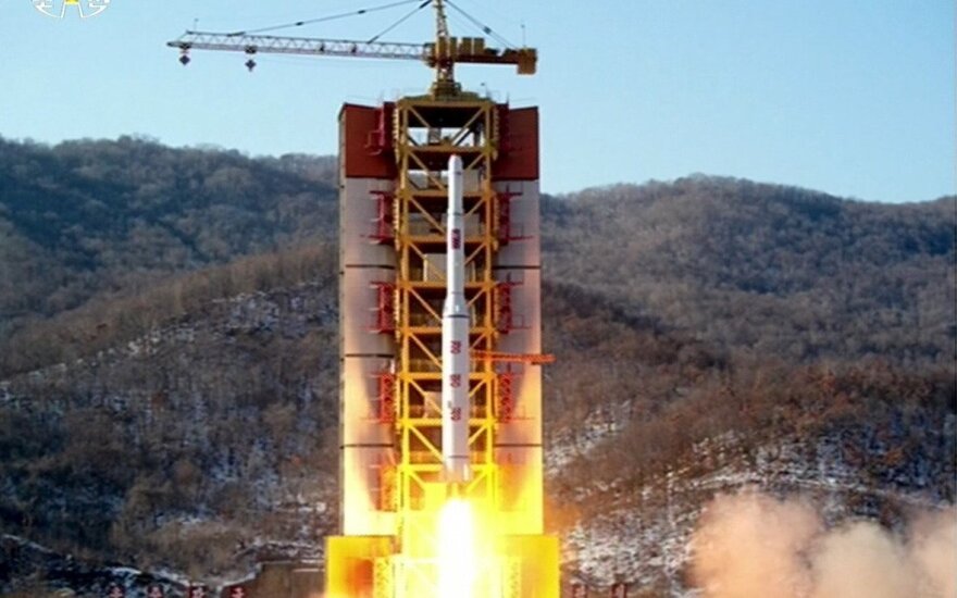 Šiaurės Korėjos didelio nuotolio raketos paleidimas