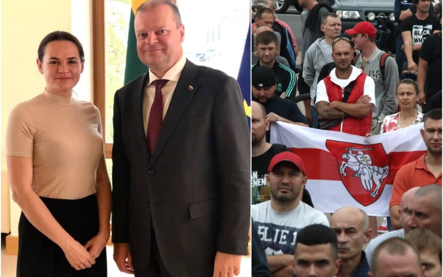 Saulius Skvernelis susitiko su iš Baltarusijos pasitraukusia Sviatlana Cichanouskaja