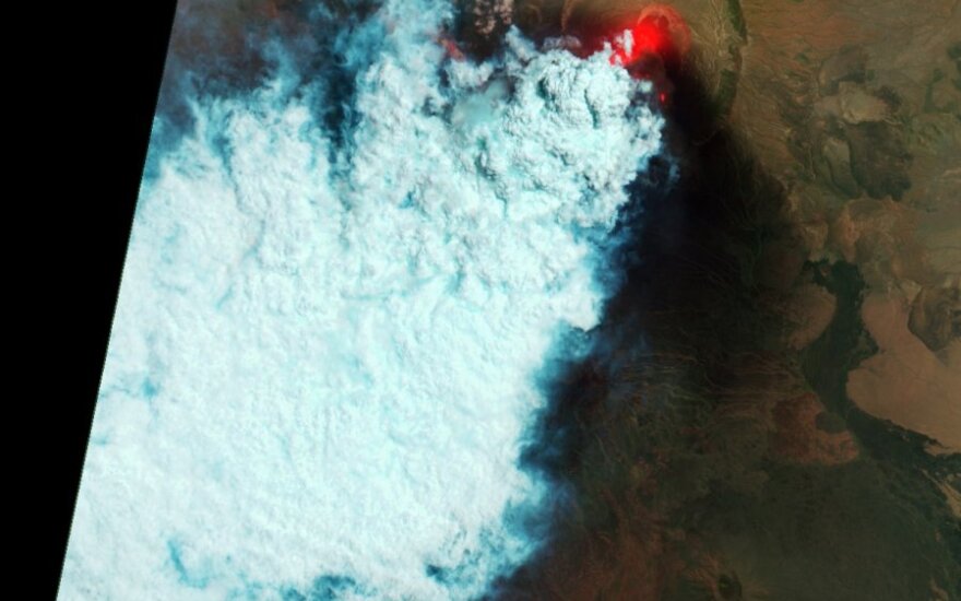 Спутник NASA заглянул в жерло вулкана