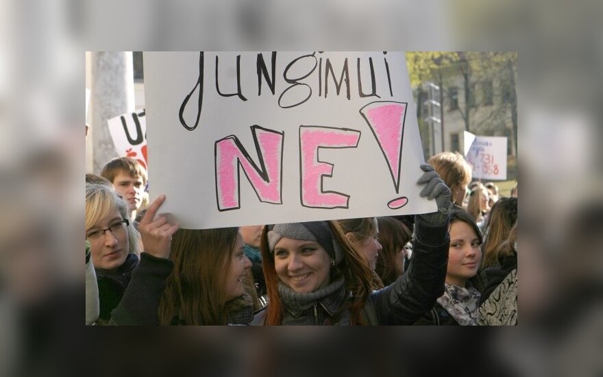 Studentų protesto akcija Kaune