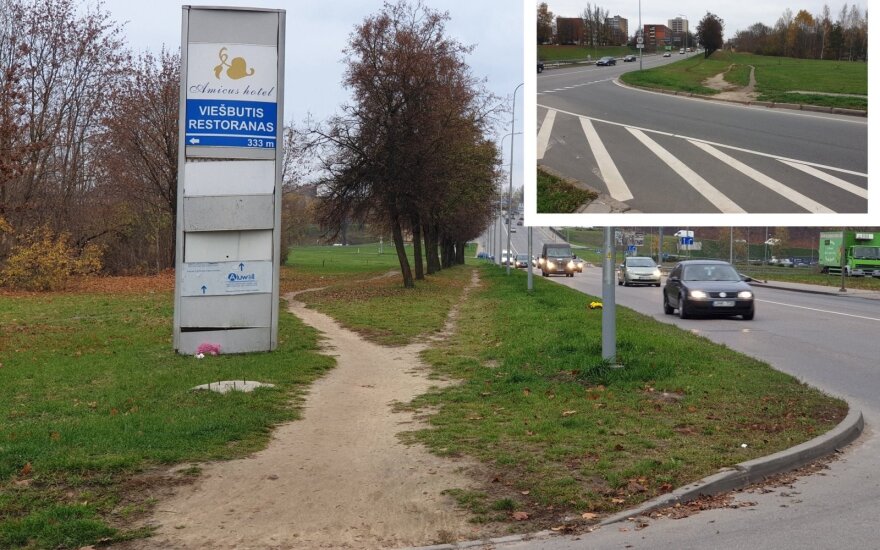 Vilnius važiuojant iš Vilniaus oro uosto link miesto centro