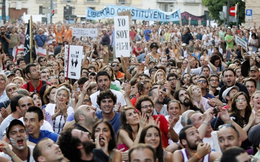 Protestuotojai Ispanijoje
