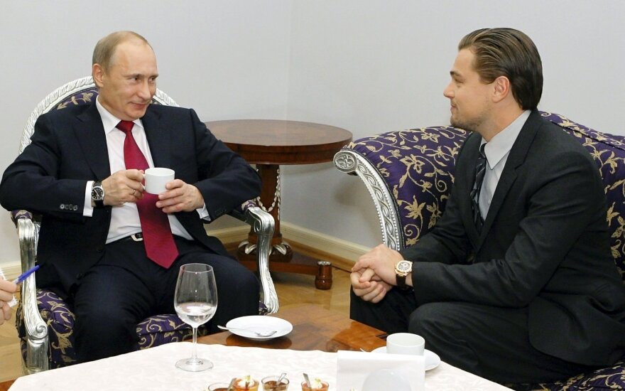 V.Putinas ir L.Di Caprio