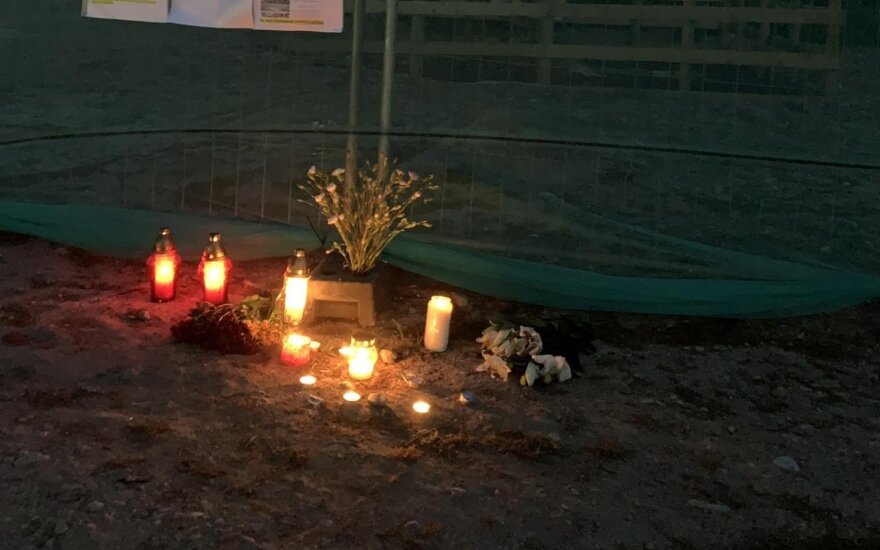 Prie Vilniuje nukirsto ilgaamžio ąžuolo – gelės ir žvakės