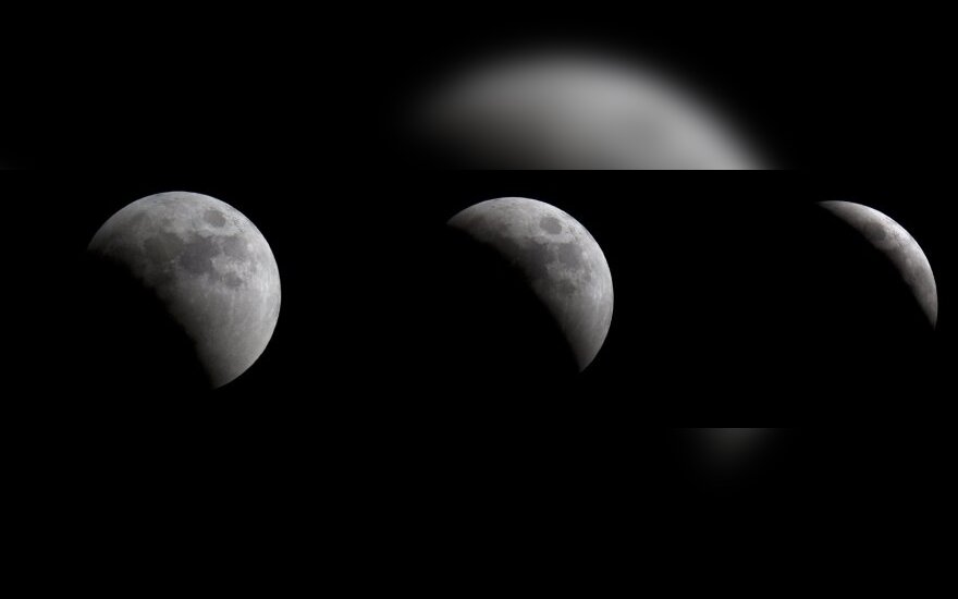 В Литве полное лунное затмение наблюдать мешали облака