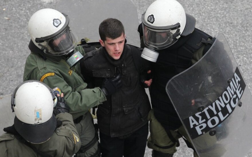 Protestas Graikijoje vasario 10 d. 