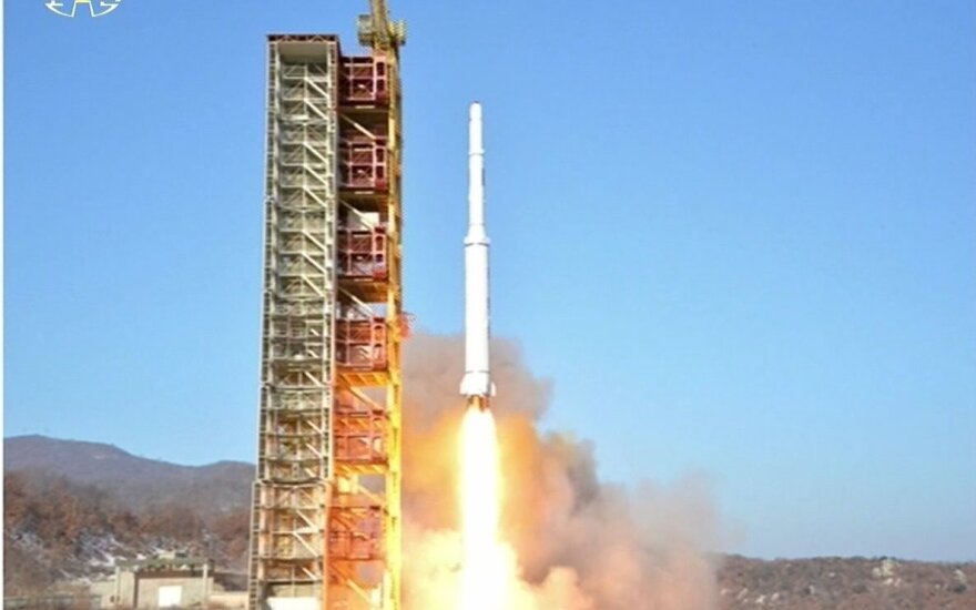 Šiaurės Korėjos didelio nuotolio raketos paleidimas