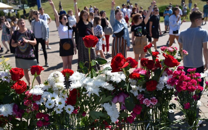 Vieta, kurioje per protestus Minske žuvo vyras