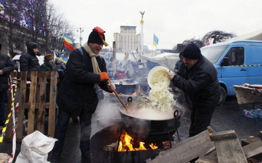 Protestai Ukrainoje tęsiasi