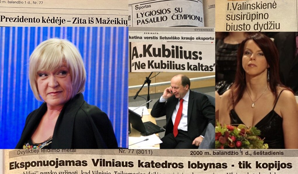 Lietuviškų laikraščių antraštės balandžio 1-ąją, Kristina Kazlauskaitė, Andrius Kubilius, Inga Valinskienė / Foto: Delfi