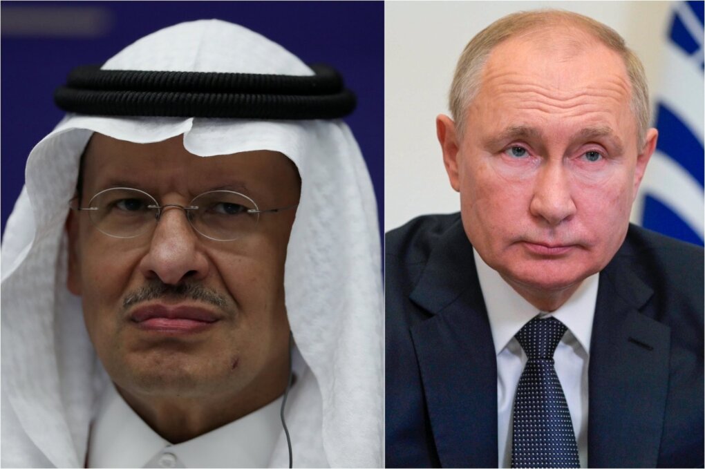 Salmanas bin Abdulazizas al Saudas ir Vladimiras Putinas