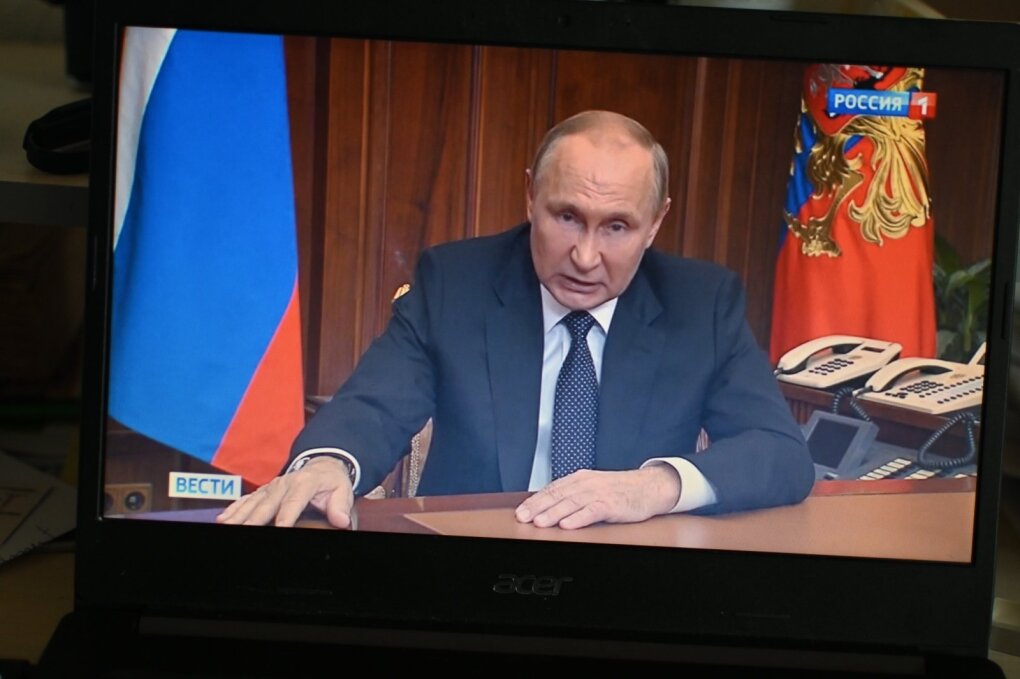 Per televiziją rodoma Putino kalba