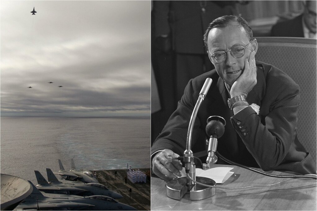 „Išėjusio žmogaus rikiuotė“ – orlaivių formuotė, pagerbiant mirusįjį / Princas Bernhardas 1959-aisiais