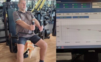 Tris mėnesius sportuojantis Regimantas pagaliau mato pokyčius: riebalus keičia raumenys, o kilogramai krenta lėtai, bet užtikrintai