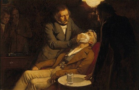 Williamas Mortonas anestezuoja pacientą