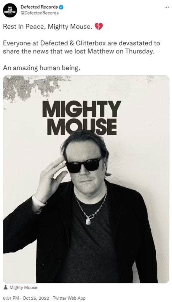 Įrašas apie DJ Mighty Mouse mirtį