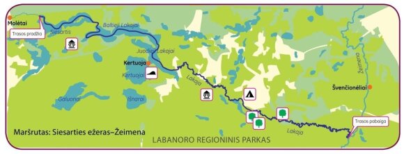 Baidarių maršrutai. Žeimena ir Lakaja