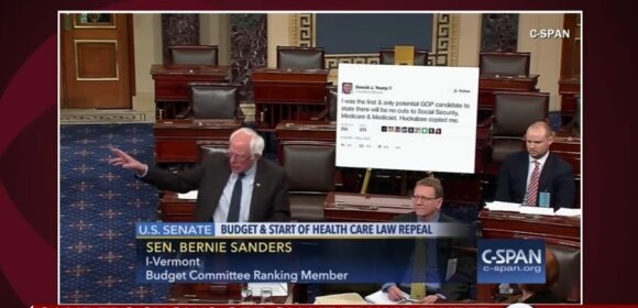 B. Sandersas Senato salėje