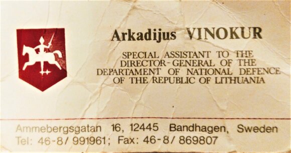 Dokumentas // Arkadijaus Vinokuro nuotr.